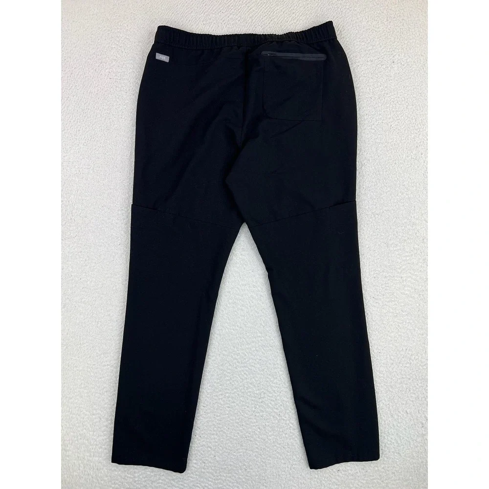 FIGS Kochi Scrub Pants Womens Medium Black Technical Collection Stretch